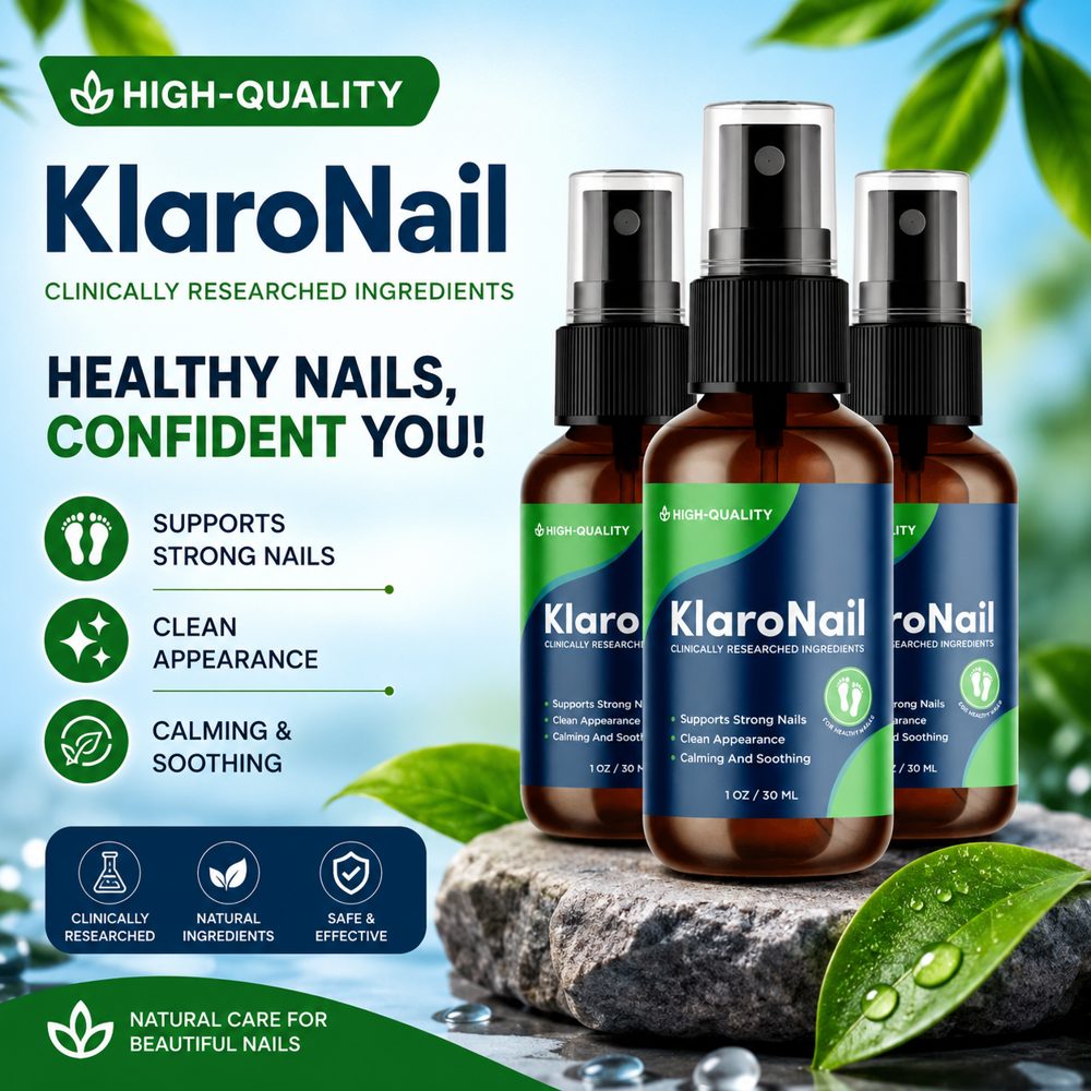 Three bottles of KlaroNail natural nail and skin support spray